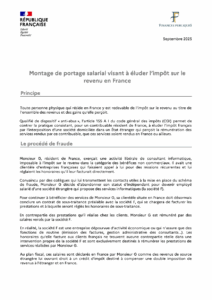 DGFiP montage portage salarial